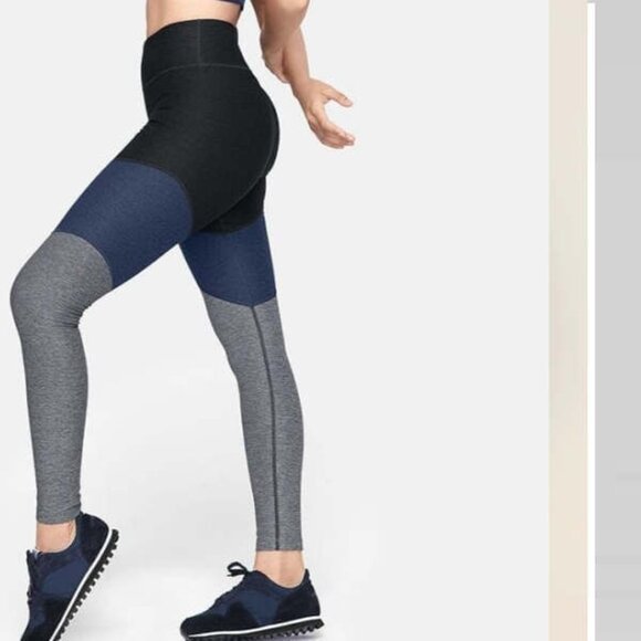 Outdoor Voices Tritone Colorblock 7/8 Leggings Black Navy Graphite M - Picture 1 of 12